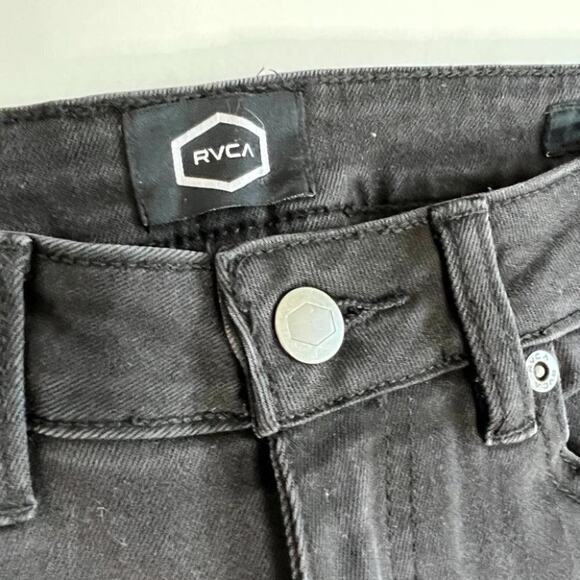 RVCA Juniors Dayley Cone Denim Mid Rise Skinny Jeans Sz 26 - Picture 6 of 10